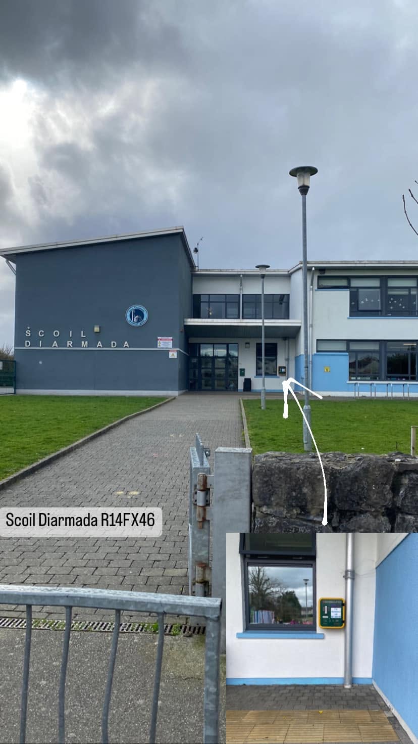 Emergency AED Scoil Diarmada